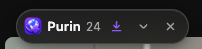 Compact Purin browser capture bar.
